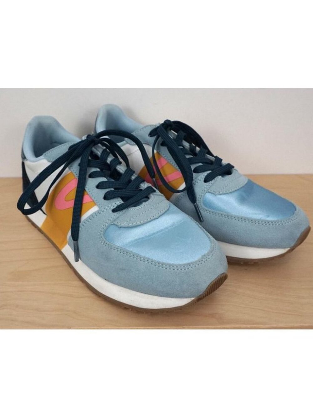 Tretorn Lyola Blue White Lace Up Suede Leather Sneakers Shoes Size 7M